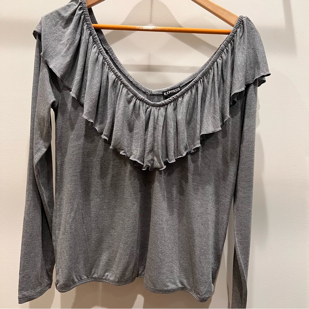Express off the shoulder ruffled top